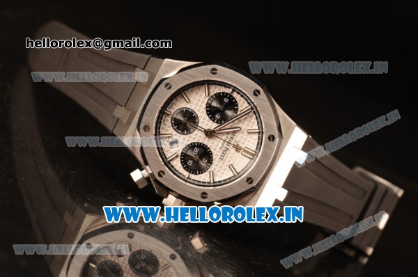 Audemars Piguet Royal Oak Chronograph White Dial With Blue Sub Dial Strap Swiss Valjoux 7750 26331ST.OO.1220ST.01 - Click Image to Close